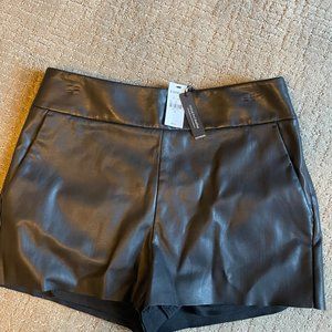New, with tags, faux leather shorts by Express